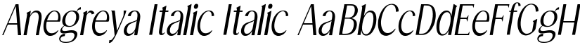 Anegreya Italic Italic font