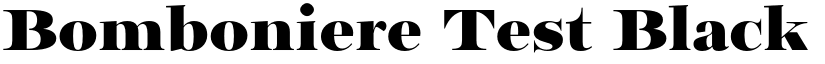Bomboniere Test Black font