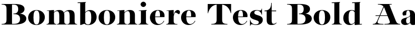 Bomboniere Test Bold font