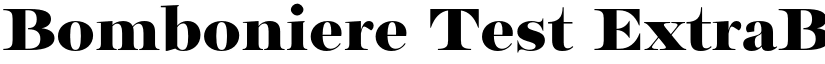 Bomboniere Test ExtraBold font