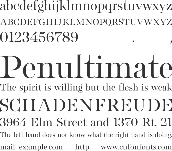 Bomboniere Test font preview