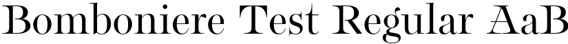 Bomboniere Test Regular font
