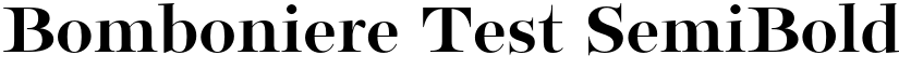 Bomboniere Test SemiBold font