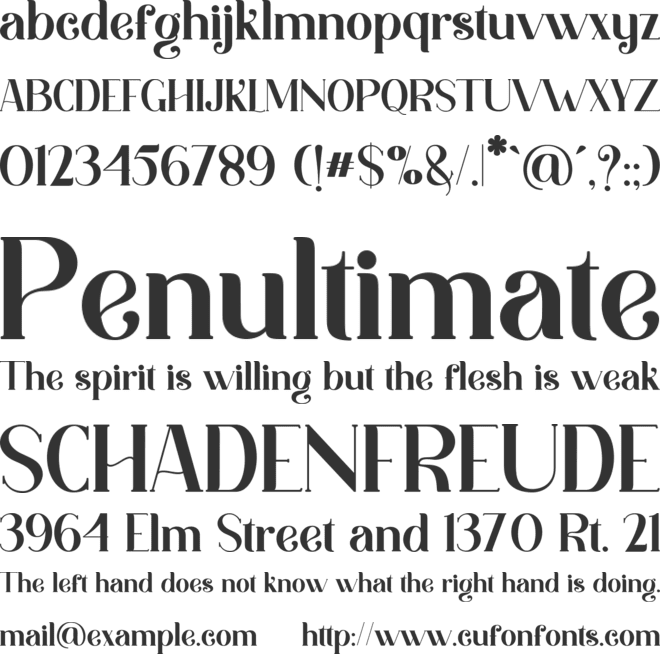 Knocker font preview