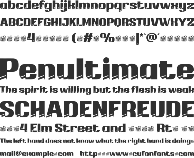 ATHEWETRIAL font preview