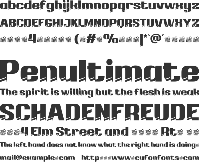 ATHEWETRIAL font preview