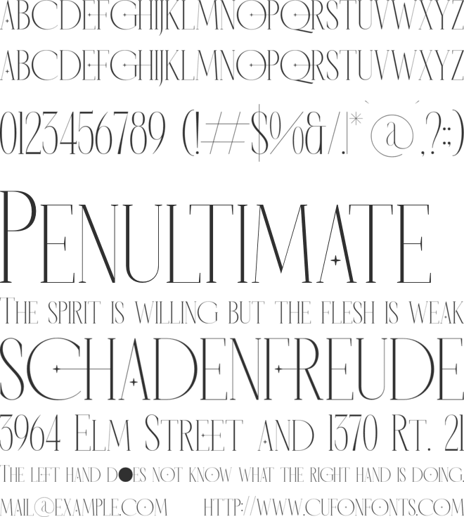 Horence font preview