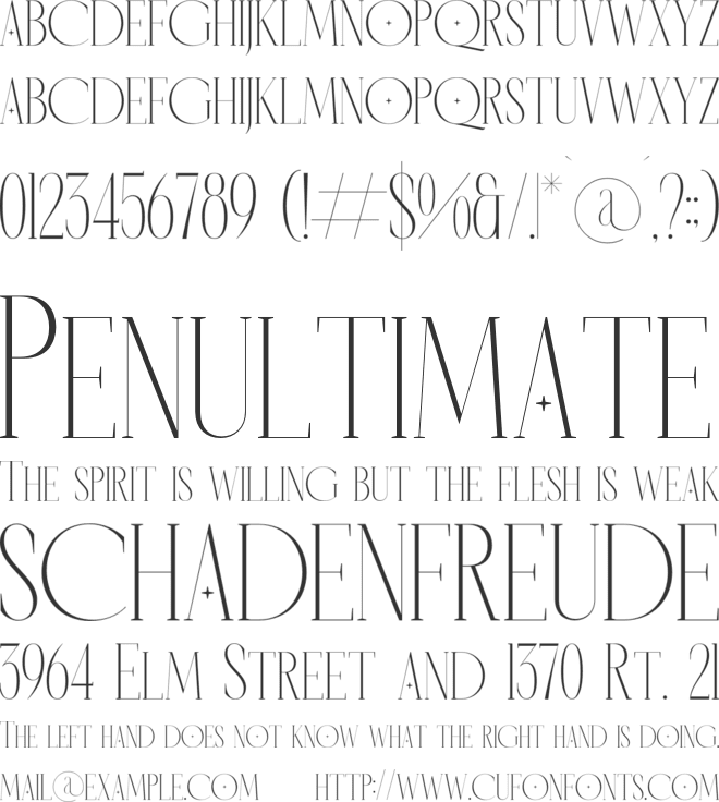 Horence font preview