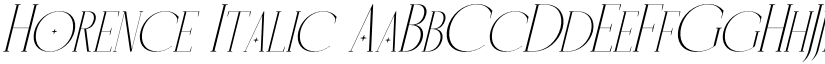 Horence Italic font