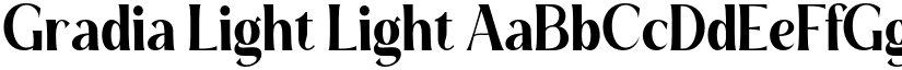 Gradia Light Light font