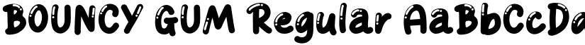 BOUNCY GUM Regular font