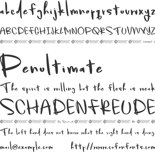 Kiss Me Goodnight font preview