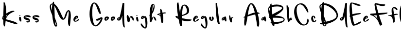 Kiss Me Goodnight Regular font