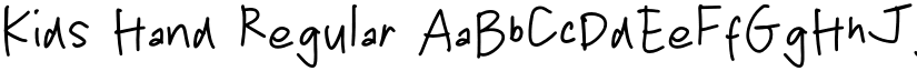 Kids Hand Regular font