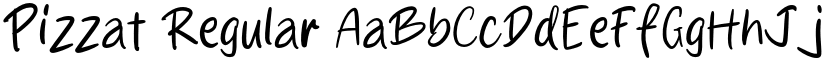 Pizzat Regular font