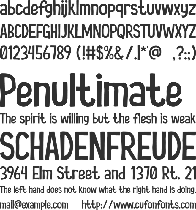 Courage-Kid font preview