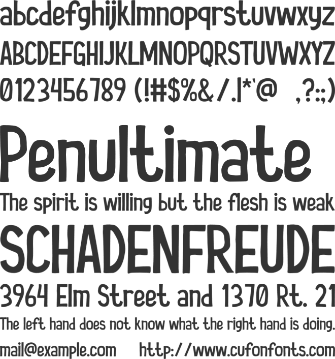 Courage-Kid font preview