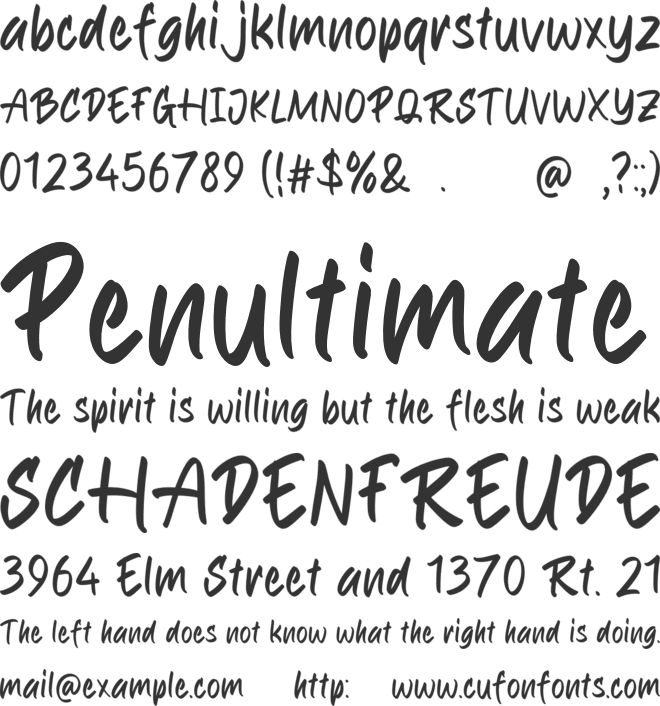 Shinlock font preview