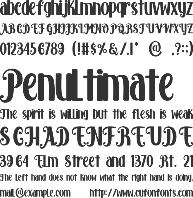Austria Rainbow font preview