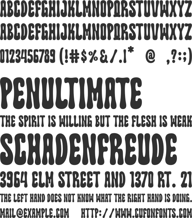 Monday Groovy font preview