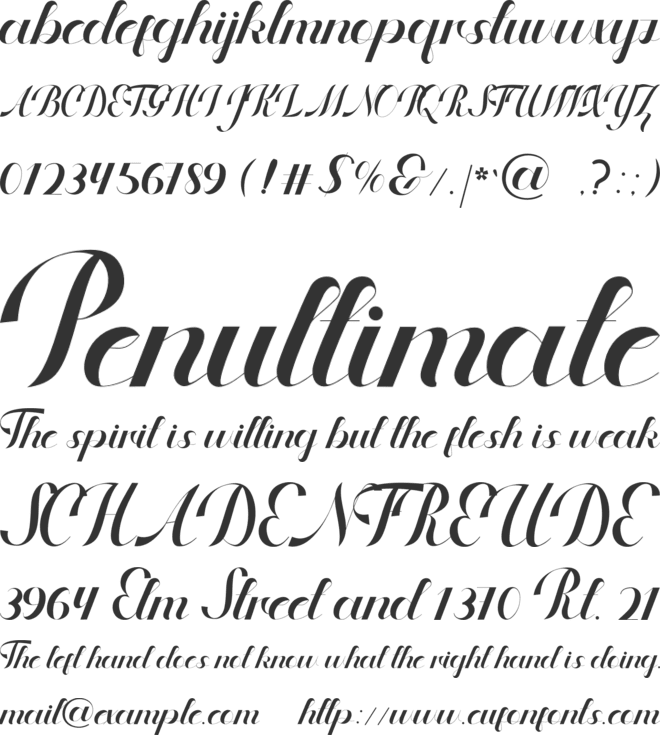 Micklona font preview