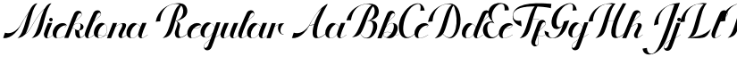 Micklona Regular font