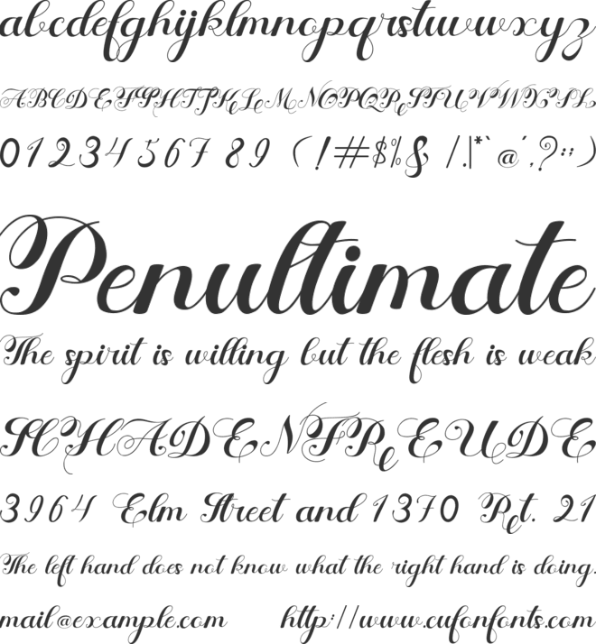 Fharida font preview