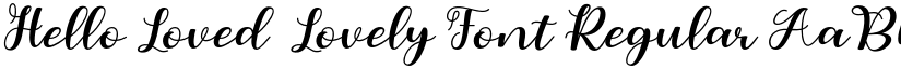 Hello Loved  Lovely Font Regular font
