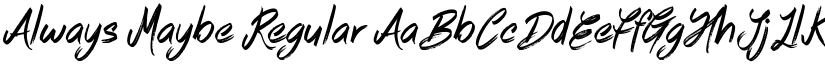 Always Maybe Regular font