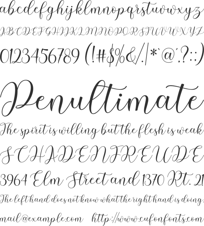 Dasting font preview