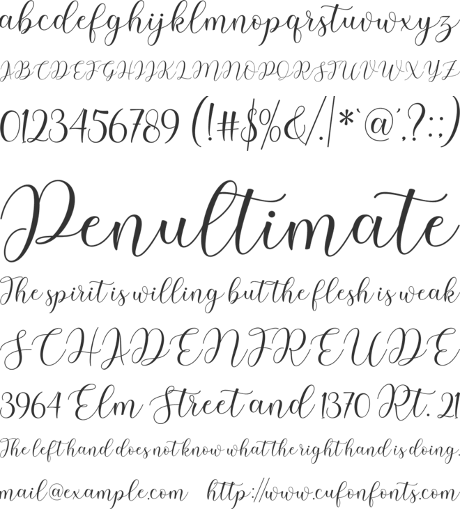 Dasting font preview