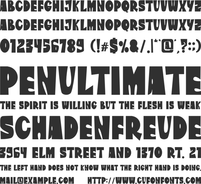 The Amazona font preview