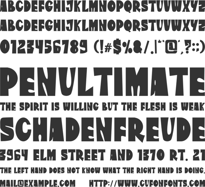 The Amazona font preview