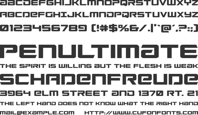 Captain Falcon font preview
