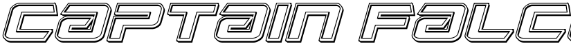 Captain Falcon Engraved Italic Regular font