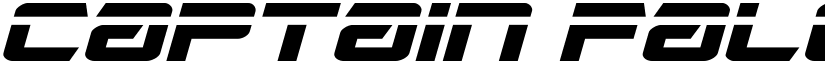 Captain Falcon Laser Italic Regular font