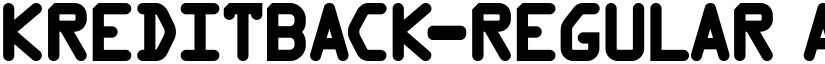 KreditBack-Regular font