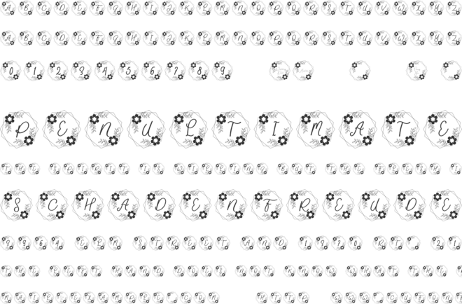 Wedding Flower font preview