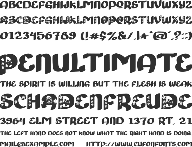 Sealand font preview
