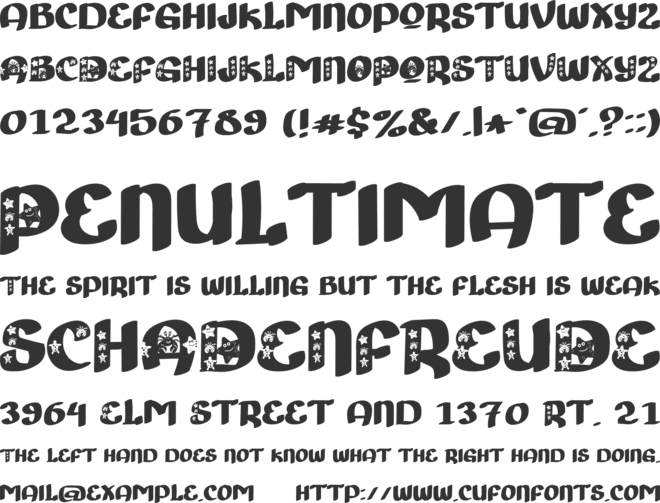 Sealand font preview