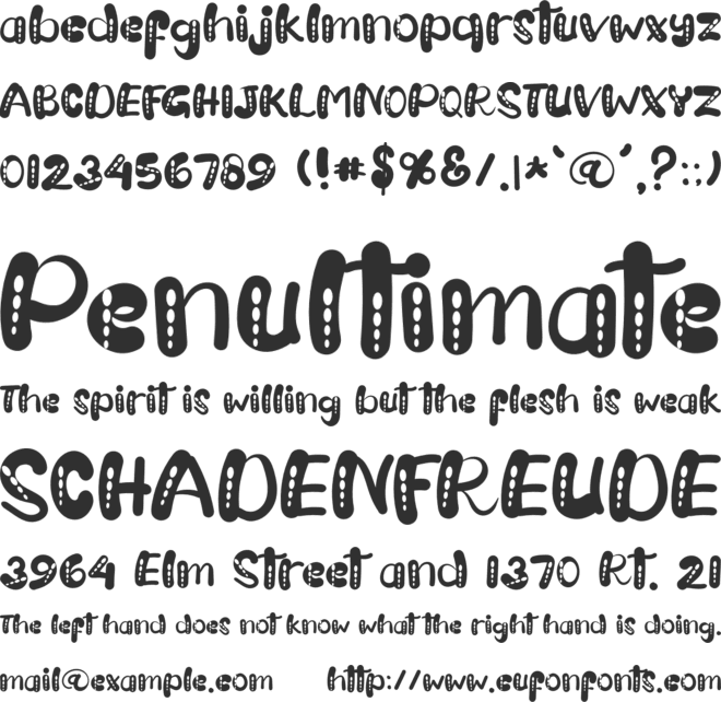 Mountain Holliday font preview