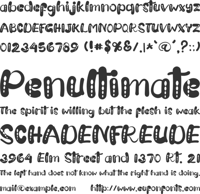 Mountain Holliday font preview