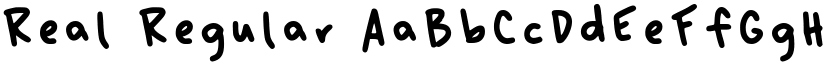 Real Regular font
