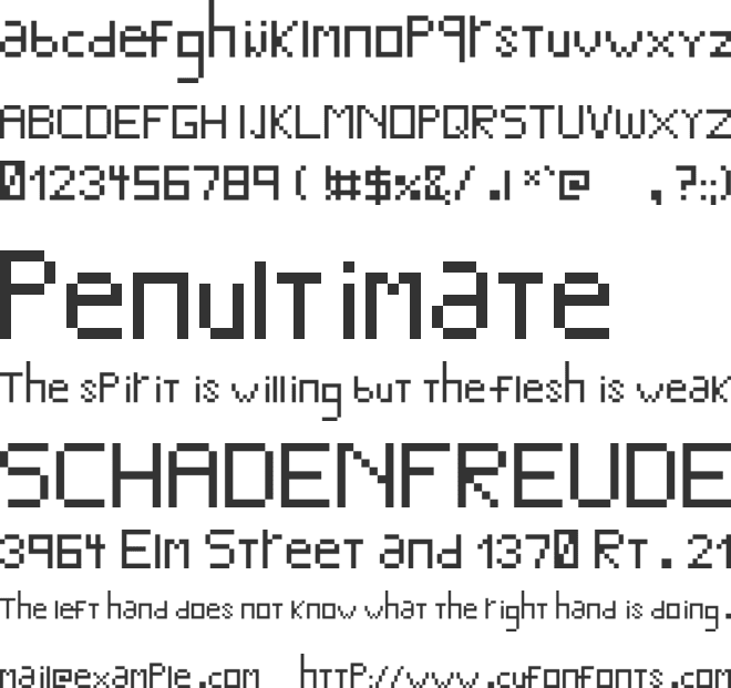 BL Corpus font preview