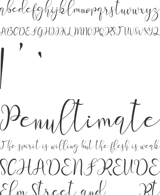 Summer Landscape font preview