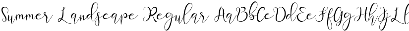 Summer Landscape Regular font