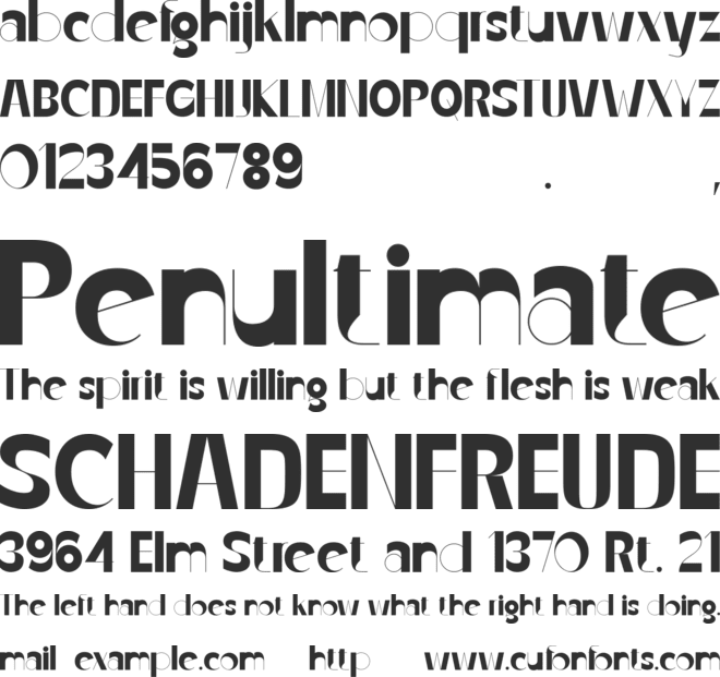 Gabrile font preview