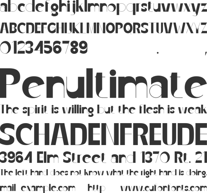 Gabrile font preview