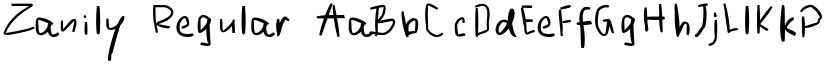 Zanily Regular font