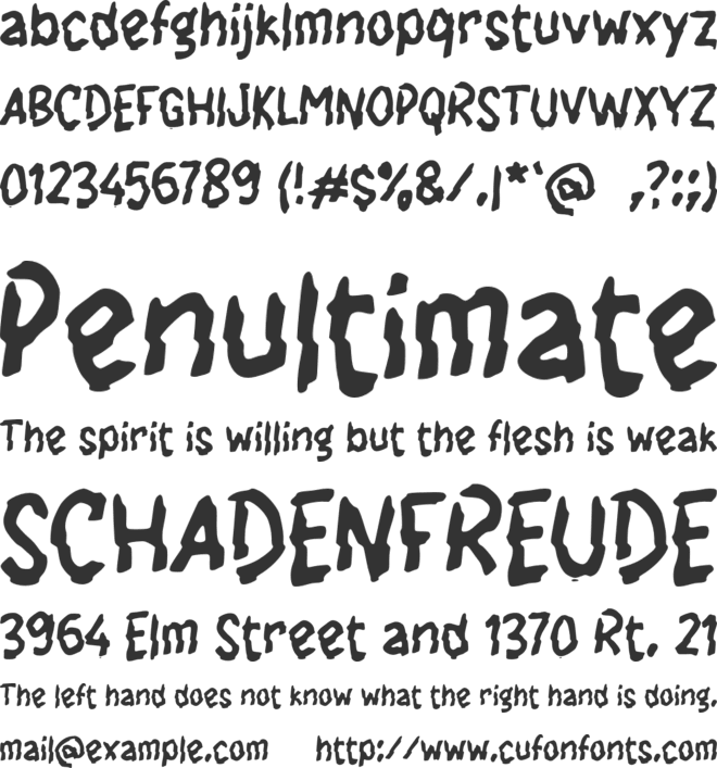 h Hitam Ink font preview